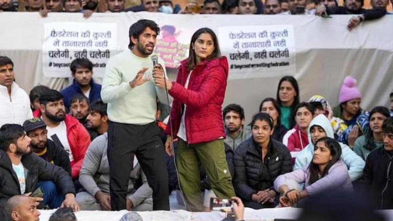 Bajrang Punia and Vinesh Phogat