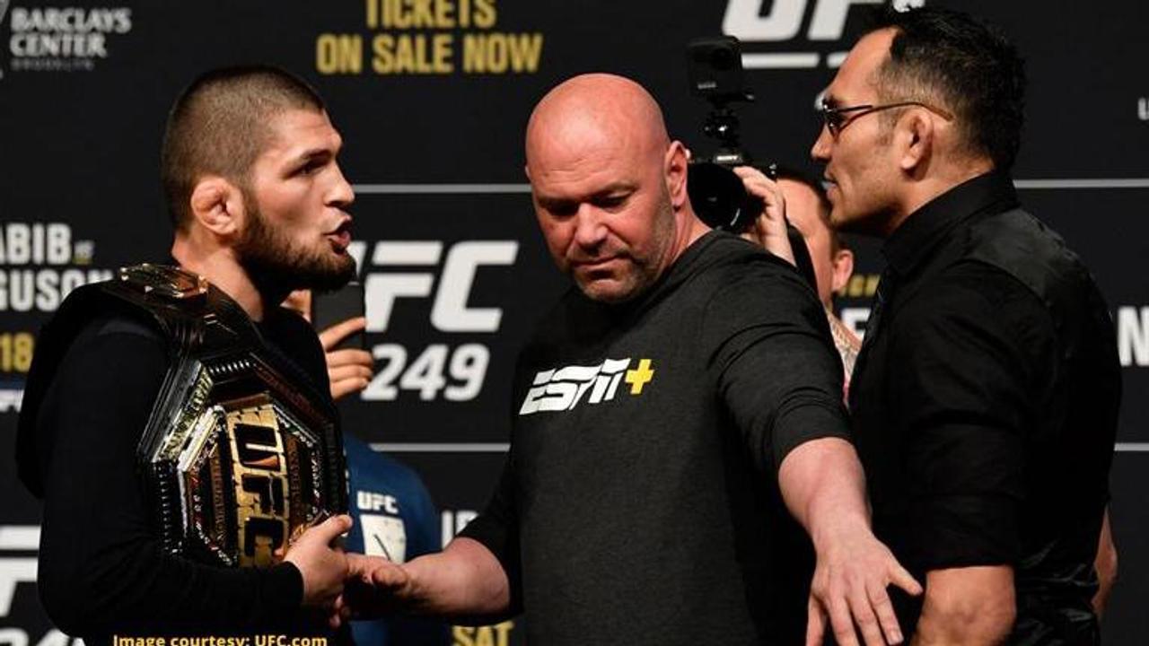 what happened to khabib vs ferguson fight