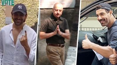 Bollywood celebrities step out to vote 