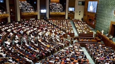 Representative image of a Lok Sabha session in process at the new Parliament building in New Delhi.