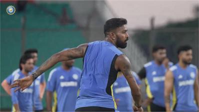 Hardik Pandya Practicisng for The T20 Series against Ban