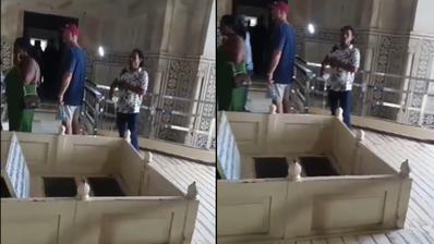 Man Offered Gangajal on grave inside Taj Mahal, video goes viral