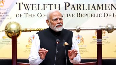 PM Modi addresses Guyana Parliament 