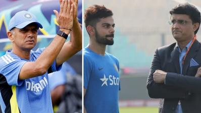 Rahul Dravid, Virat Kohli and Sourav Ganguly