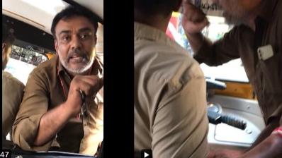 The video shows the driver hitting Niti’s phone while she tried to record his aggressive behavior.