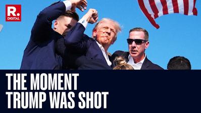 Donald Trump Shot: Exact Moment Bullet Hit Ex-U.S. President | Screams Ring Out From The Crowd