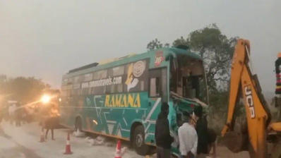 Bus-Tractor collision 