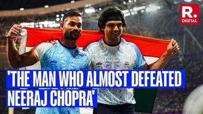 Neeraj Chopra and Kishore Kumar Jena during Asian Games 2022