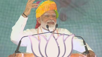 PM Modi addresses poll rally in Rajasthan's Jalore 