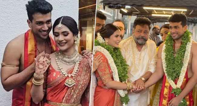 Kalidas Jayaram gets married to Tarini Kalingarayar.