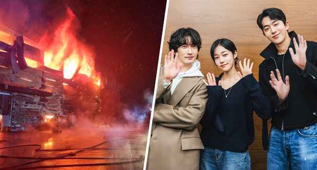 Nam Joo Hyuk's set of upcoming drama catches fire