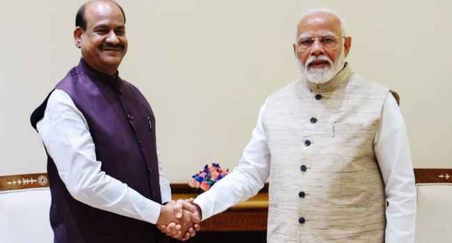 Om Birla with PM Modi