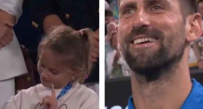 Novak Djokovic’s daughter’s epic reaction