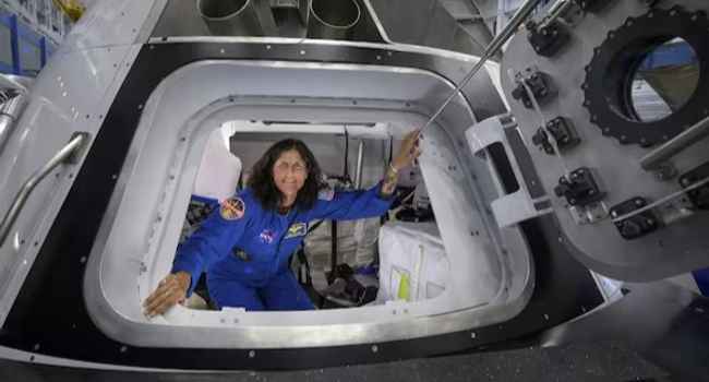 Sunita Williams during space mission test program