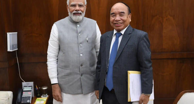 CM of Mizoram, Shri Zoramthanga Ji called on PM Narendra Modi