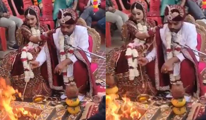 VIRAL VIDEO: groom himself recited the mantras instead of the Panditji