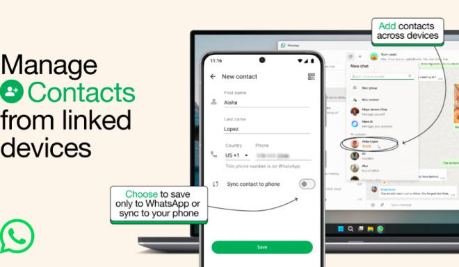 WhatsApp manage contacts