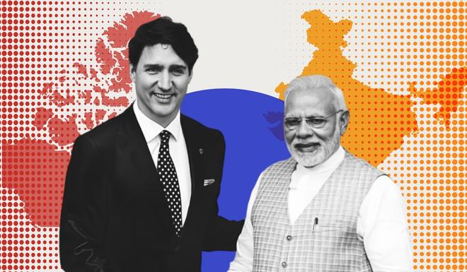 PM Modi and Canadian counterpart Trudeau 