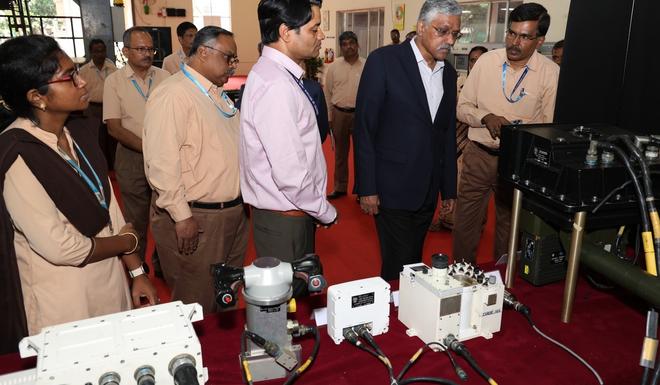 Defence Secretary Giridhar Aramane during his Chennai visit. 