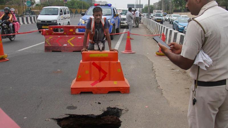 Portion of Gurugram-Sohna Flyover Caves in for 2nd Time in 8 Months