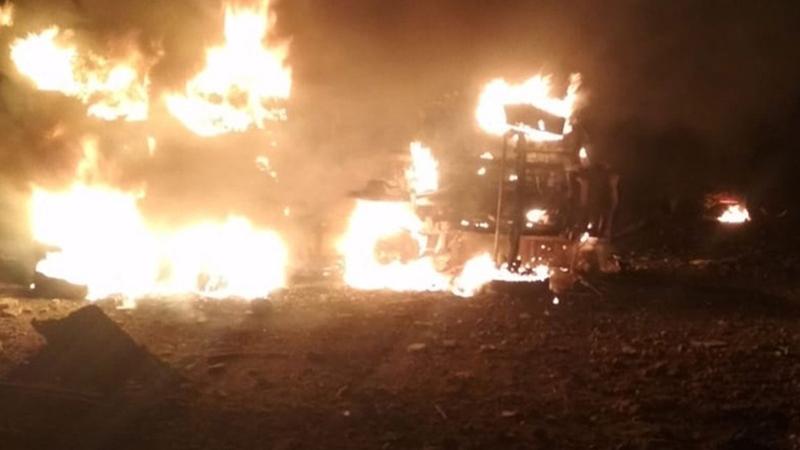 14 injured after explosion at a home where illegal firecracker manufacturing was taking place in Andhra