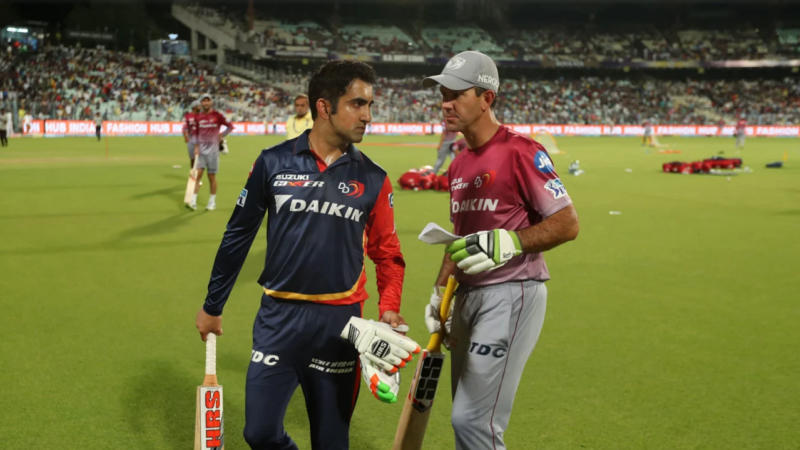 Gautam Gambhir and Ricky Ponting