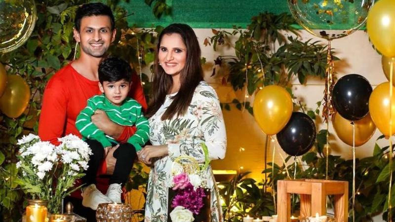 Sania Mirza and Shoaib Malik with son Izhaan