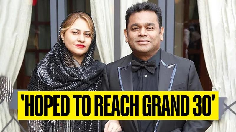 A file photo of AR Rahman with his wife Saira