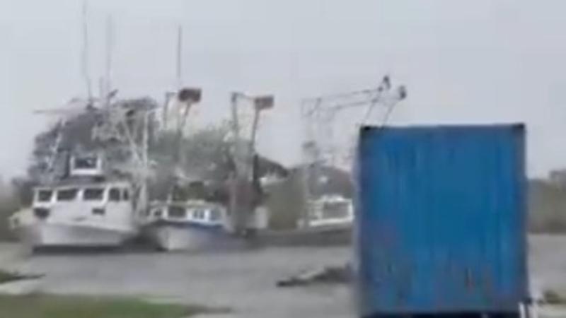 A video of three ships colliding and drifting down in the River in Dulac has surfaced. 