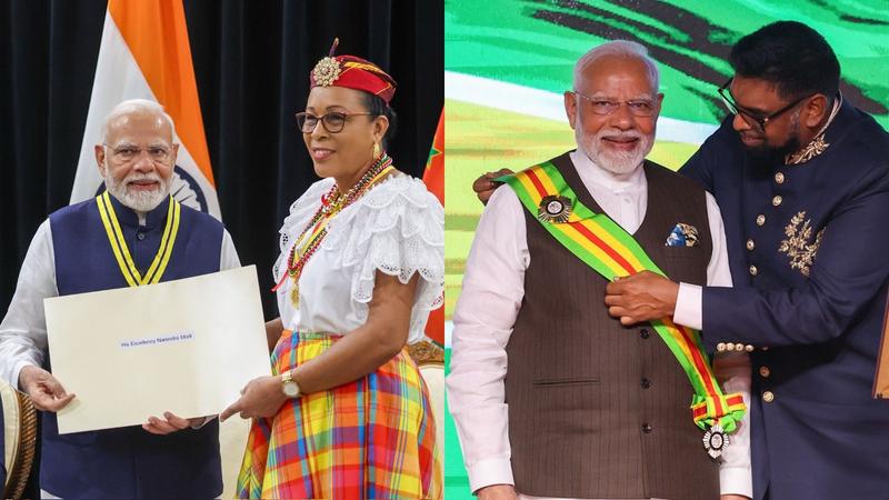 After Dominica, PM Modi Receives Top Honours From Guyana, Barbados During Historic Visit