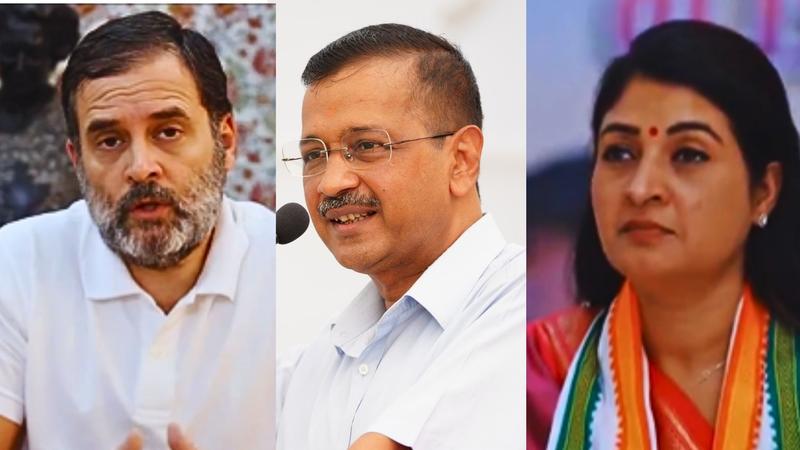 rahul gandhi. arvind kejriwal and alka lamba