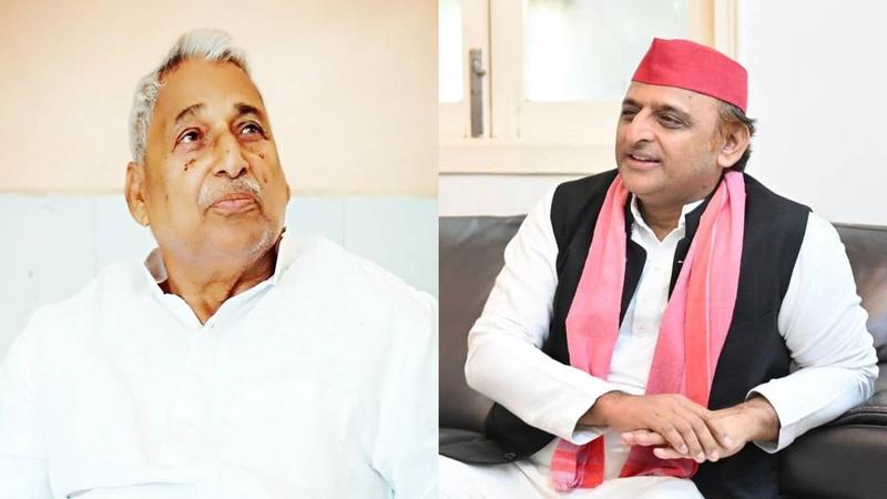 Akhilesh Yadav and Mata Prasad Pandey