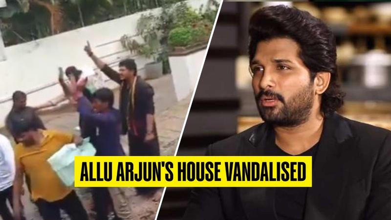 Allu Arjun's Hyderabad house vandalised.