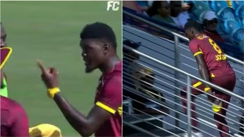 Alzarri Joseph fight with West Indies captain Shai Hope leaves field in angry