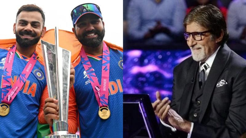 amitabh bachchan ask question related to kohli rohit and jaiswal in kbc 