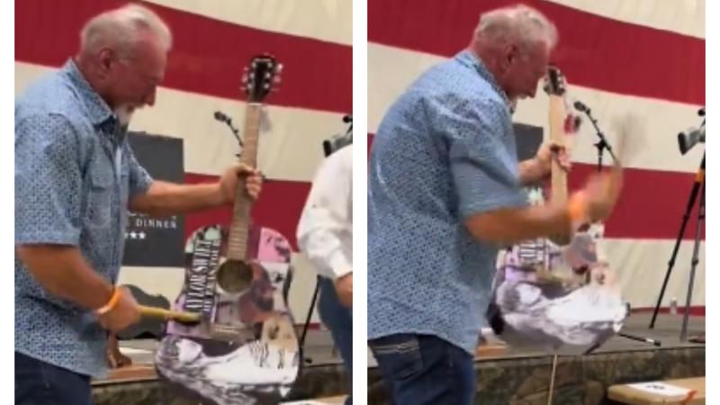 Angry Man Buys Taylor Swift Signed Guitar for Lakhs, Then Smashes It With a Hammer