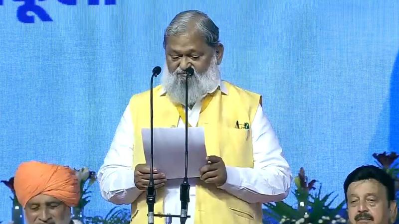 Haryana New Cabinet Anil Vij stature reduced CM nayab Saini kept 12 departments