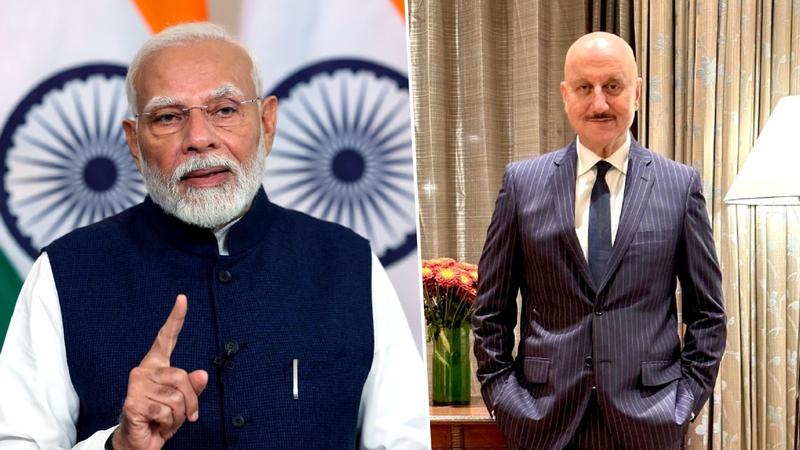 Anupam Kher shared that he swells with pride seeing India progress on global stage