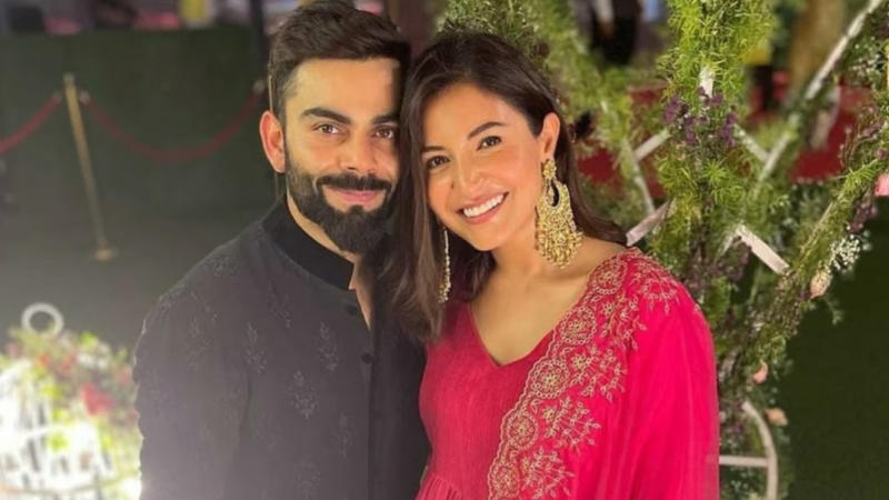 Anushka Sharma and Virat Kohli at the Diwali bash.