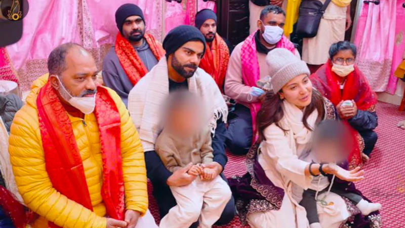 Anushka Sharma, Virat Kohli Visit Premanand Maharaj