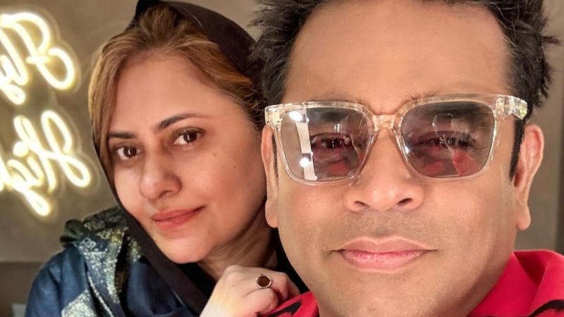 AR Rahman with his now estranged wife Saira