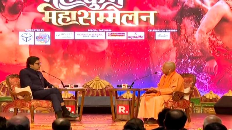 Arnab Goswami with CM Yogi