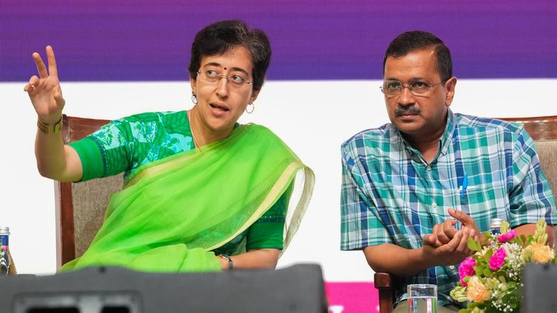 Atishi and Arvind Kejriwal