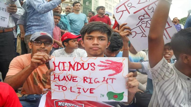 Bangladesh Hindus Protest Against Violence