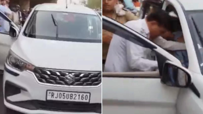 Haryana cab driver tried to flee, viral video