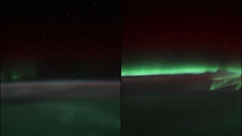 Aurora Borealis Dances Across the Night Sky as Seen from the ISS