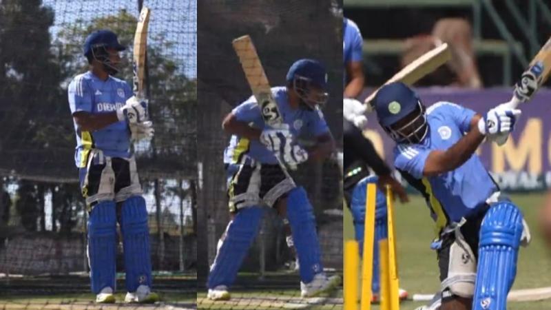 Sanju Samson in Team India nets