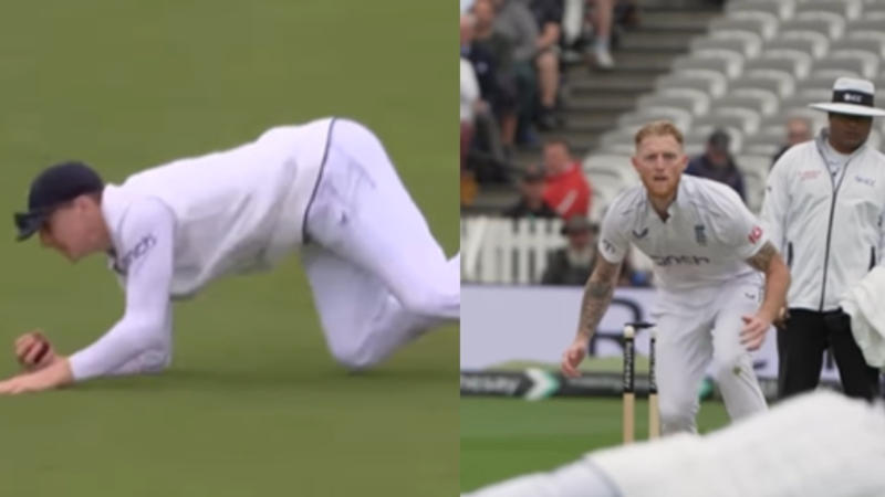 Harry Brook recreates Ben Stokes' famous catch