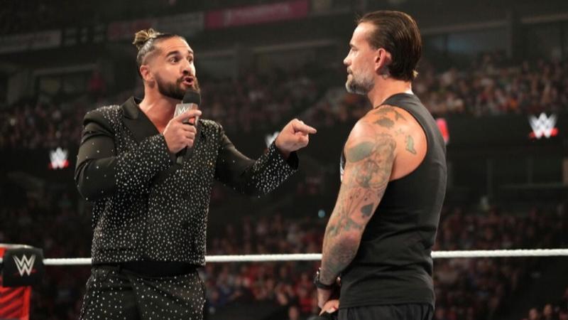 Seth Rollins and CM Punk on Monday Night RAW