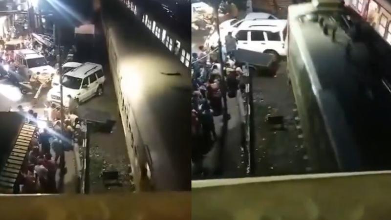 Train Hits SUV at Railway Crossing in Kolkata, viral video